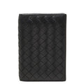 Bottega Veneta Intrecciato Card Case Business Holder Black Leather