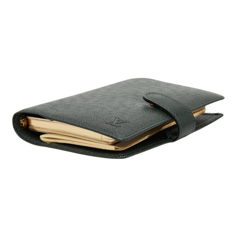 Louis Vuitton Taiga Agenda PM Notebook Cover Esepia Green Leather