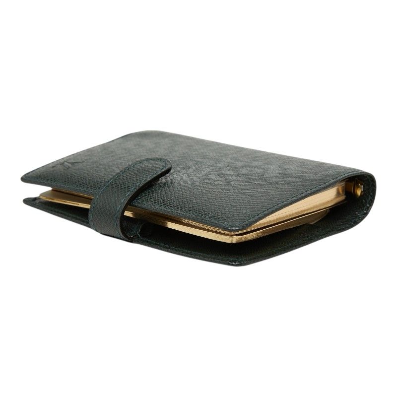 Louis Vuitton Taiga Agenda PM Notebook Cover Esepia Green Leather