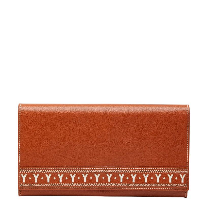 Saint Laurent Vintage Line Wallet Brown Leather
