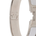 Hermes Clic PM Bracelet Silver White Metal Enamel