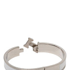 Hermes Clic PM Bracelet Silver White Metal Enamel