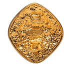Chanel CC Logo Diamond Motif Earrings Gold Plated