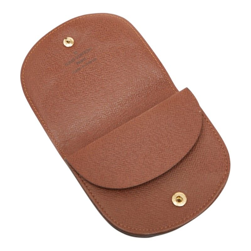 Louis Vuitton Monogram Porte-Monnaie Guse Coin Purse Brown Leather