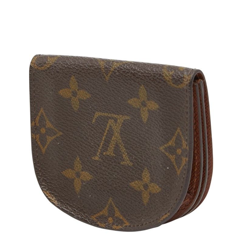 Louis Vuitton Monogram Porte-Monnaie Guse Coin Purse Brown Leather