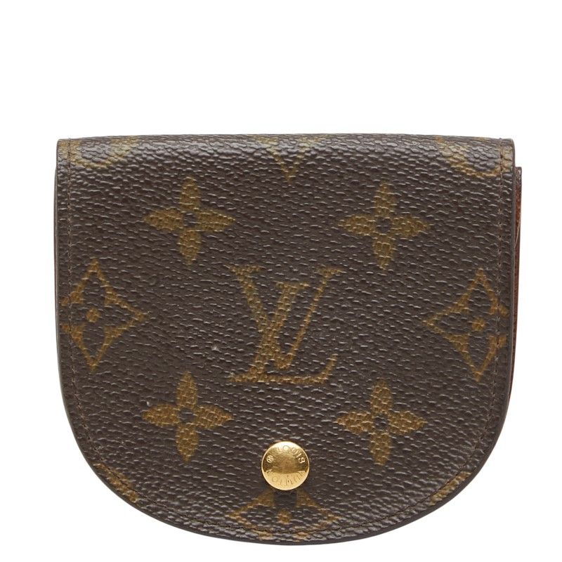 Louis Vuitton Monogram Porte-Monnaie Guse Coin Purse Brown Leather