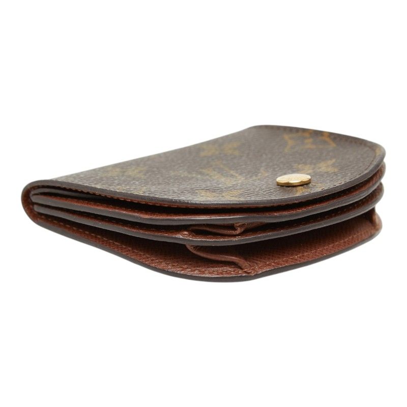 Louis Vuitton Monogram Porte-Monnaie Guse Coin Purse Brown Leather