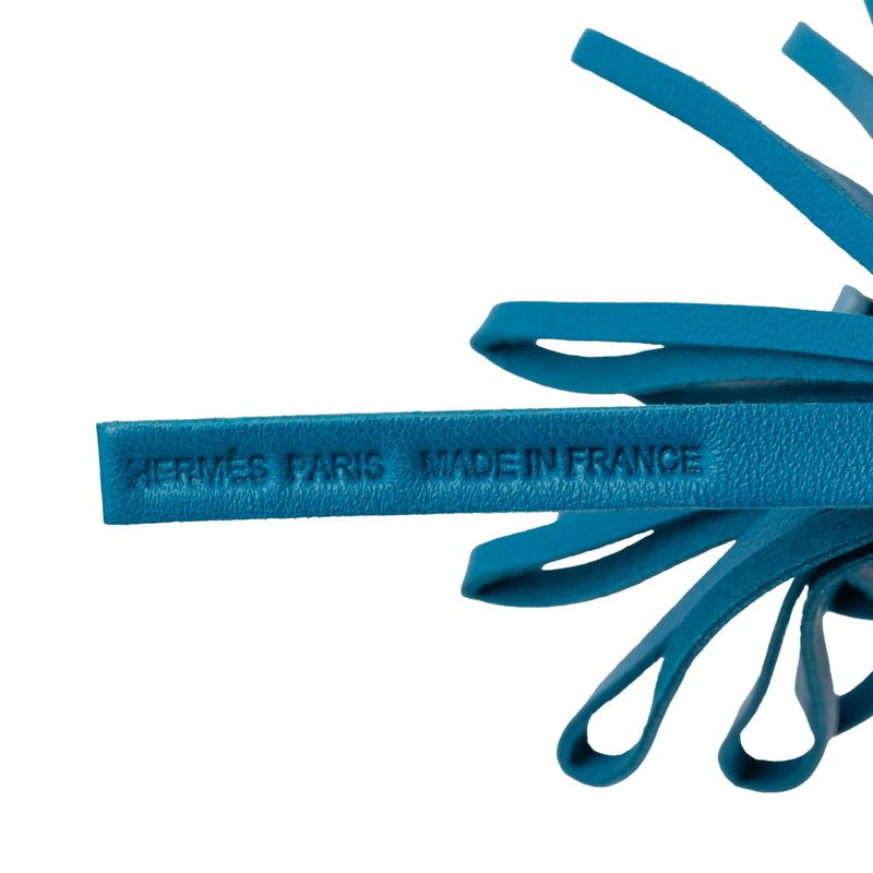 Hermes Carmen Key Sling Bag Charm Blue Agneau Milo