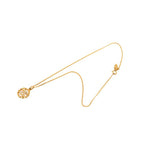 Chanel Vintage CC Logo Necklace Gold Plated Rhinestone