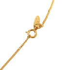 Chanel Vintage CC Logo Necklace Gold Plated Rhinestone