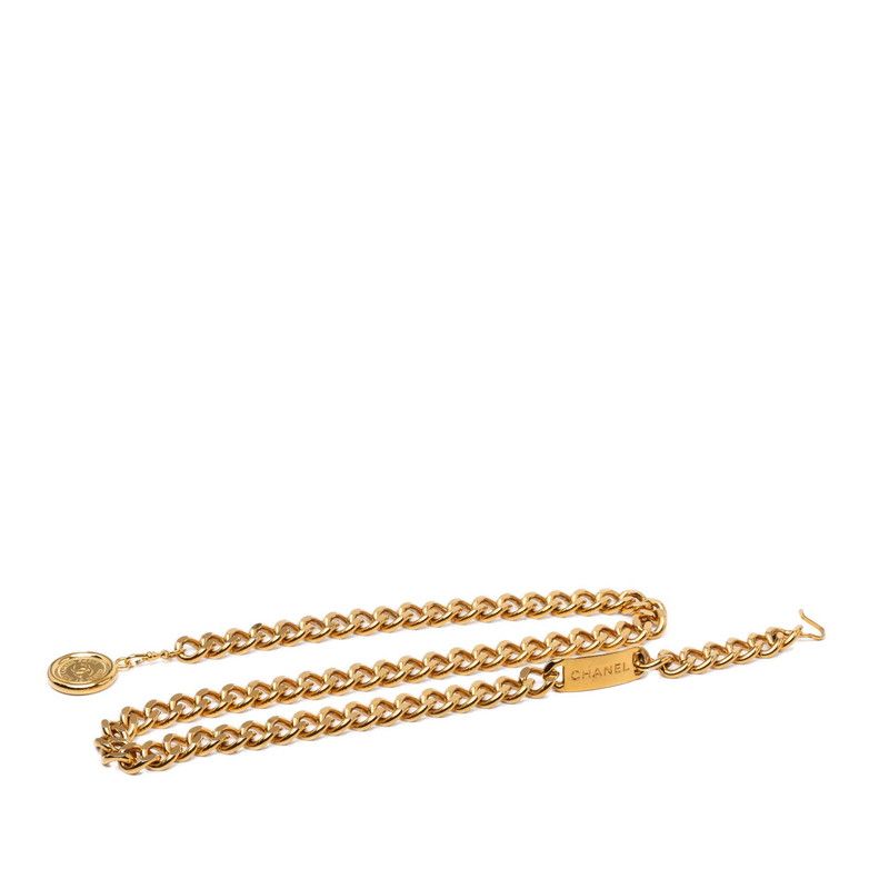 Chanel Vintage Logo Chain Belt Gold Plated