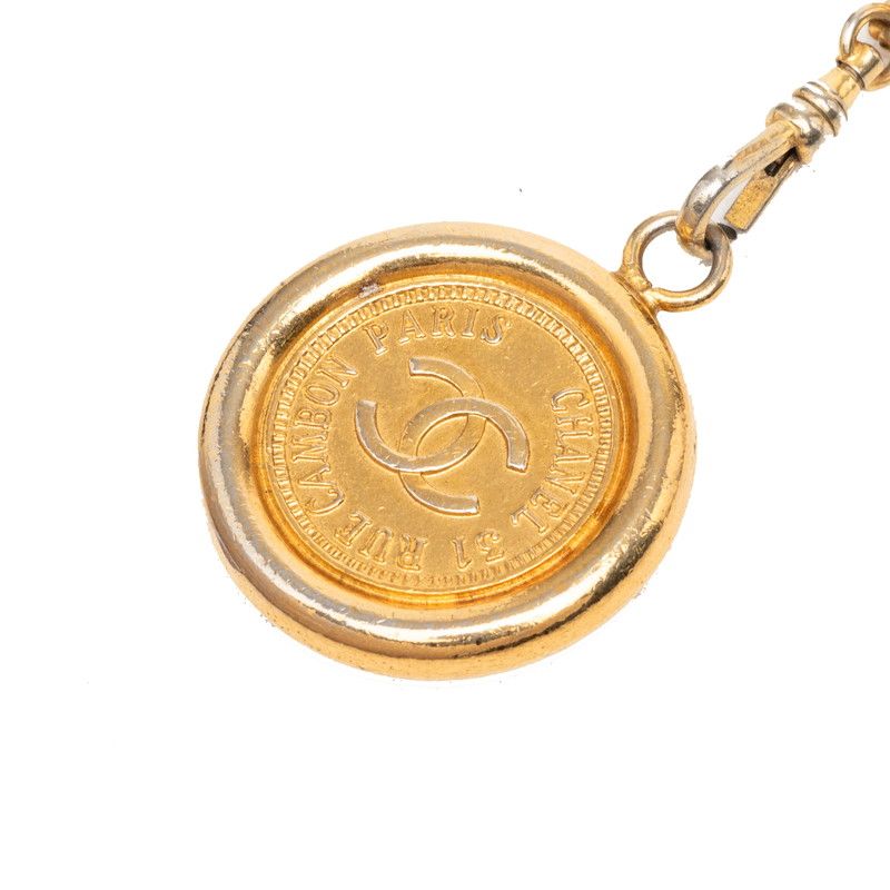Chanel Vintage Logo Chain Belt Gold Plated
