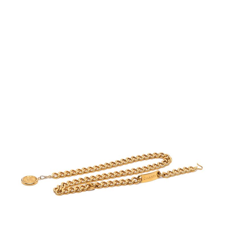 Chanel Vintage Logo Chain Belt Gold Plated