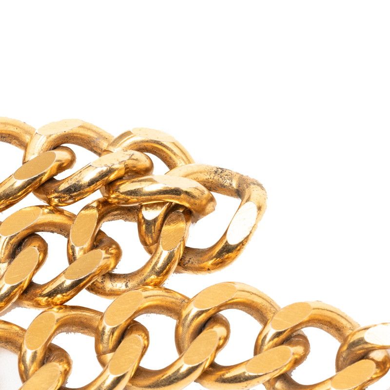 Chanel Vintage Logo Chain Belt Gold Plated