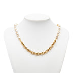 Chanel Vintage Necklace Gold Plated Faux Pearl