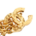 Chanel Vintage CC Logo Triple Strand Chain Belt Gold Plated