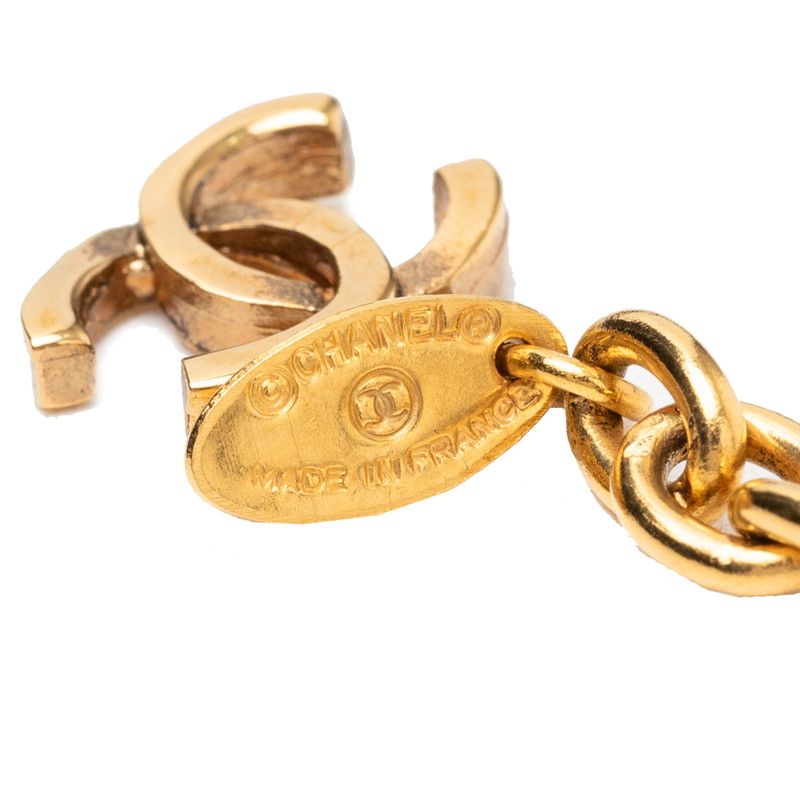 Chanel Vintage CC Logo Triple Strand Chain Belt Gold Plated
