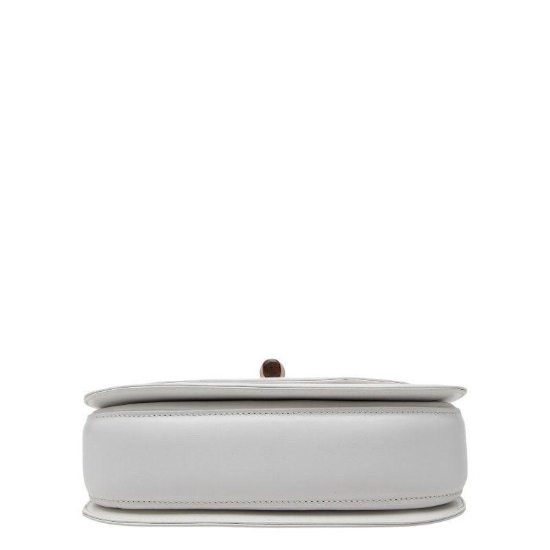 Gucci Bamboo 2-Way Shoulder Bag White Leather