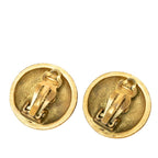 Chanel Vintage CC Logo Earrings Gold Plated