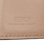Fendi Roma Micro Trifold Wallet Compact Pink Leather