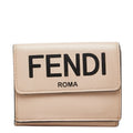 Fendi Roma Micro Trifold Wallet Compact Pink Leather