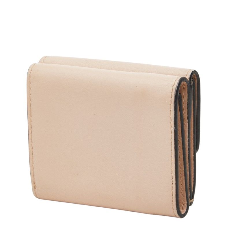 Fendi Roma Micro Trifold Wallet Compact Pink Leather