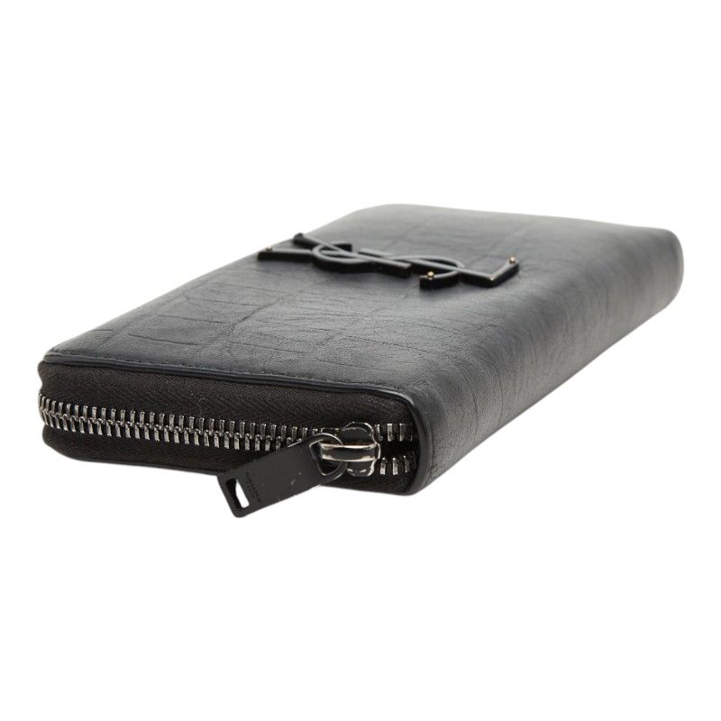 Saint Laurent YSL Logo Croco Wallet