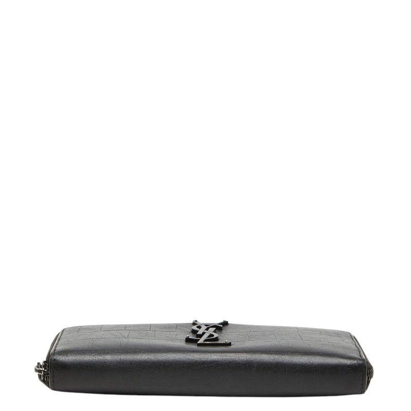 Saint Laurent YSL Logo Croco Wallet
