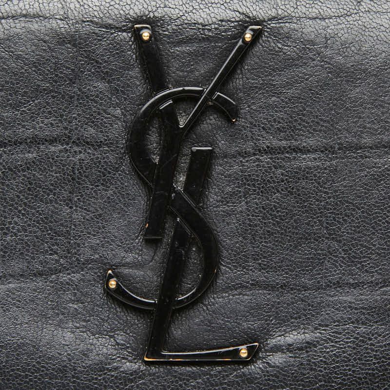 Saint Laurent YSL Logo Croco Wallet