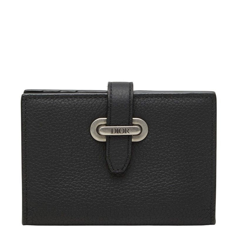 Dior Normandy Card Case Black Leather