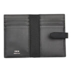 Dior Normandy Card Case Black Leather