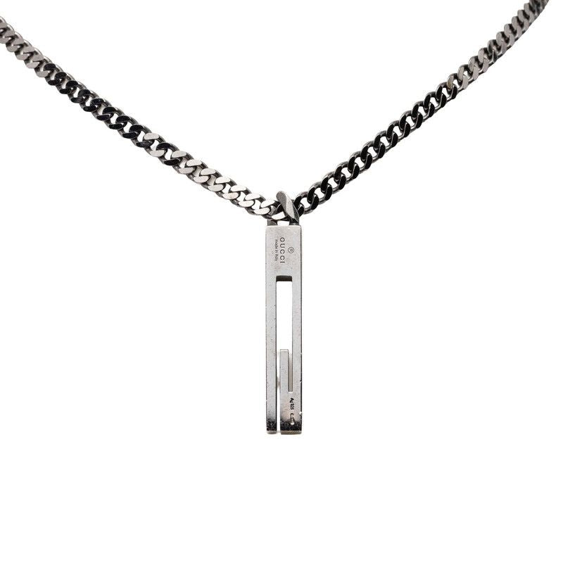 Gucci Cutout Necklace Silver