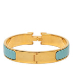 Hermes Clic PM Bracelet Gold Blue Plated Enamel