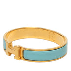 Hermes Clic PM Bracelet Gold Blue Plated Enamel