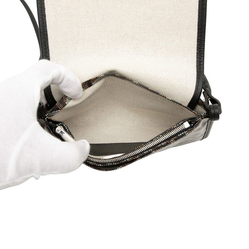 Goyard Plumet Shoulder Bag Pouch Wallet Black Multicolor Leather — view 4