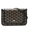 Goyard Plumet Shoulder Bag Pouch Wallet Black Multicolor Leather