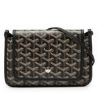 Goyard Plumet Shoulder Bag Pouch Wallet Black Multicolor Leather