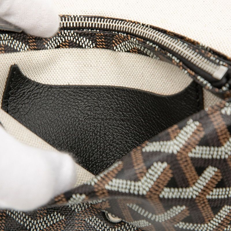 Goyard Plumet Shoulder Bag Pouch Wallet Black Multicolor Leather — view 5