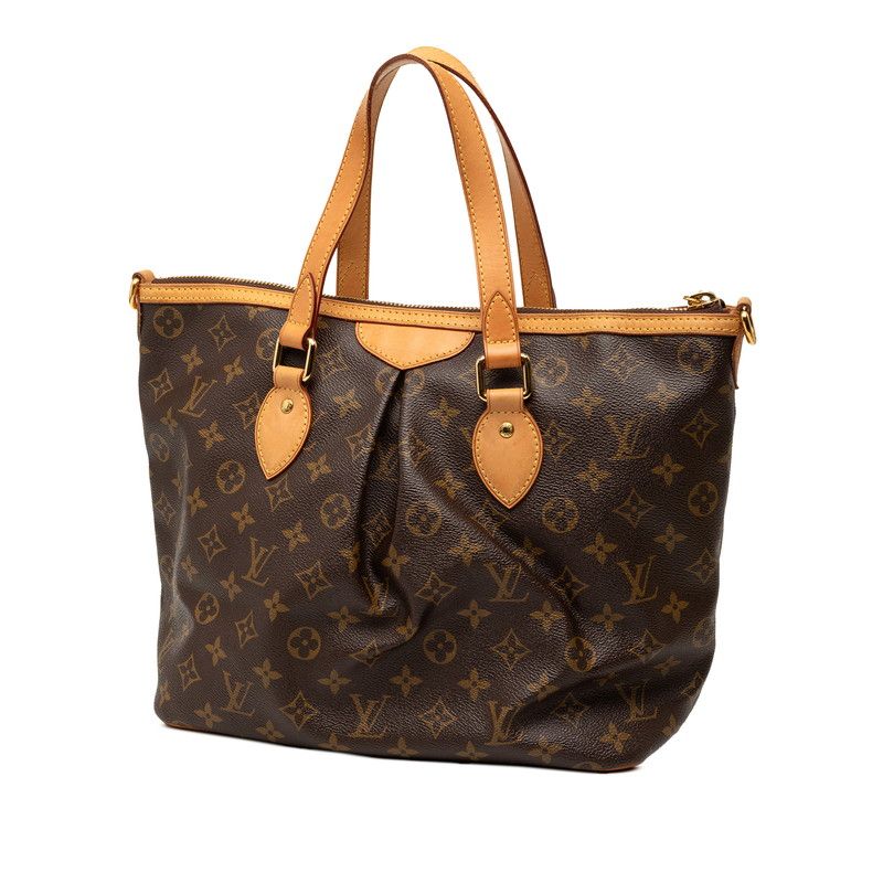 Louis Vuitton Monogram Palermo PM Shoulder Bag 2-Way Brown Leather