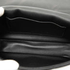 Celine Matelasse Monochrome Chain Shoulder Bag Black Leather