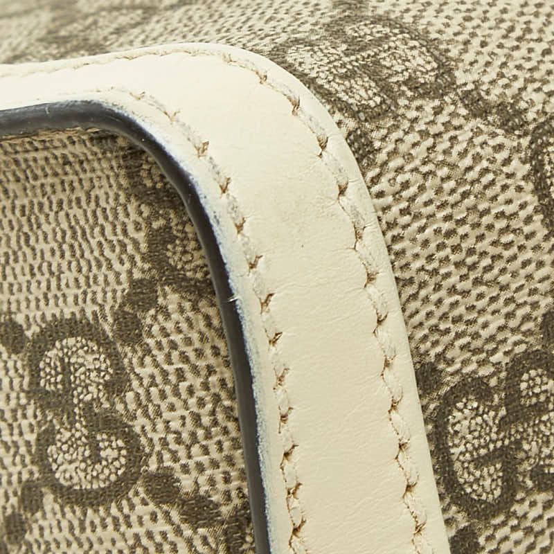 Gucci GG Supreme Padlock Chain Shoulder Bag Beige Ivory Leather