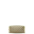Gucci GG Supreme Padlock Chain Shoulder Bag Beige Ivory Leather