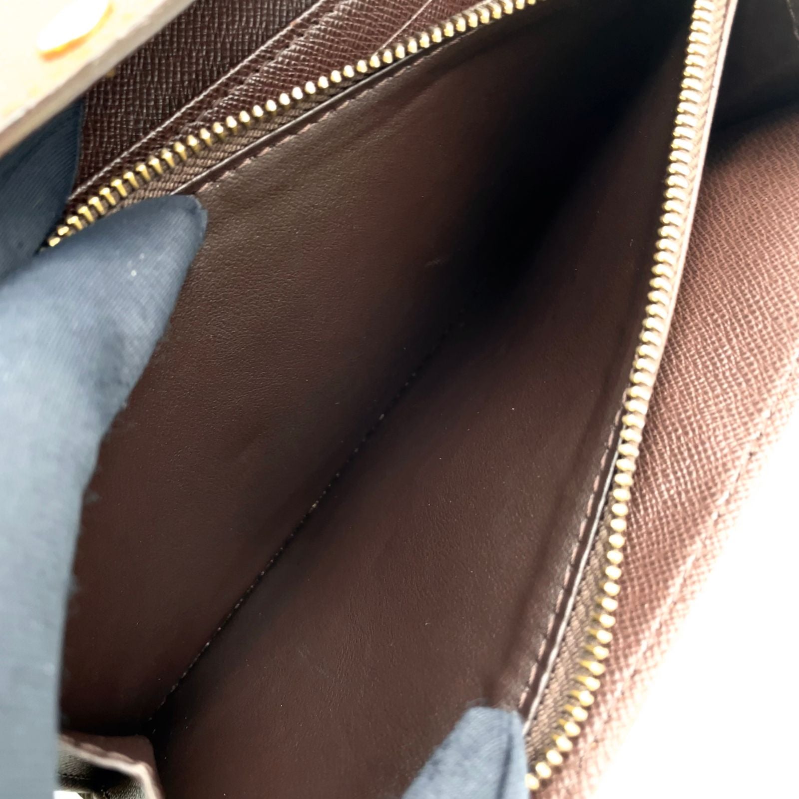 Louis Vuitton Portefeuille Sarah Damier Ebene Initials Leather Brown Bifold — view 5
