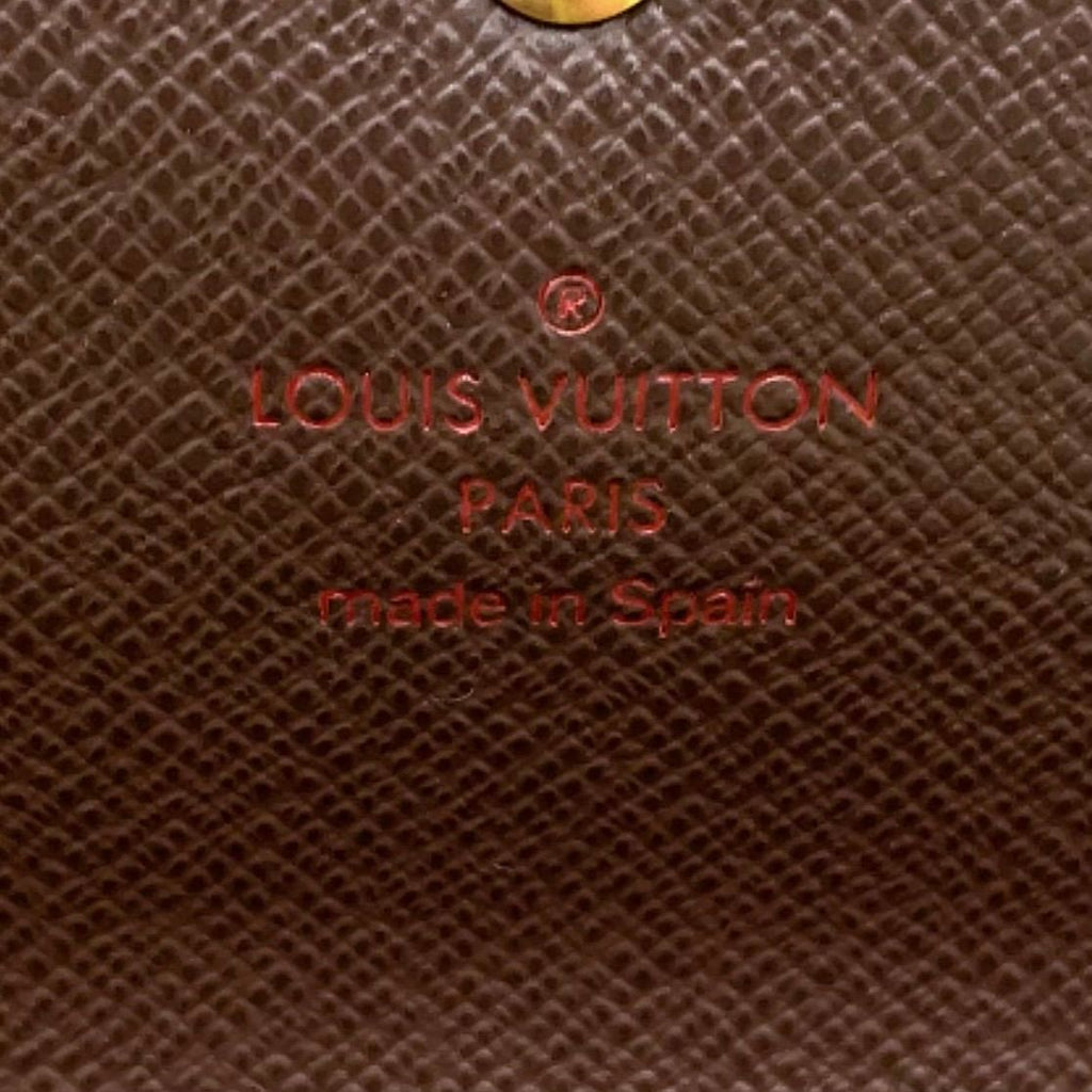 Louis Vuitton Portefeuille Sarah Damier Ebene Initials Leather Brown Bifold — view 4