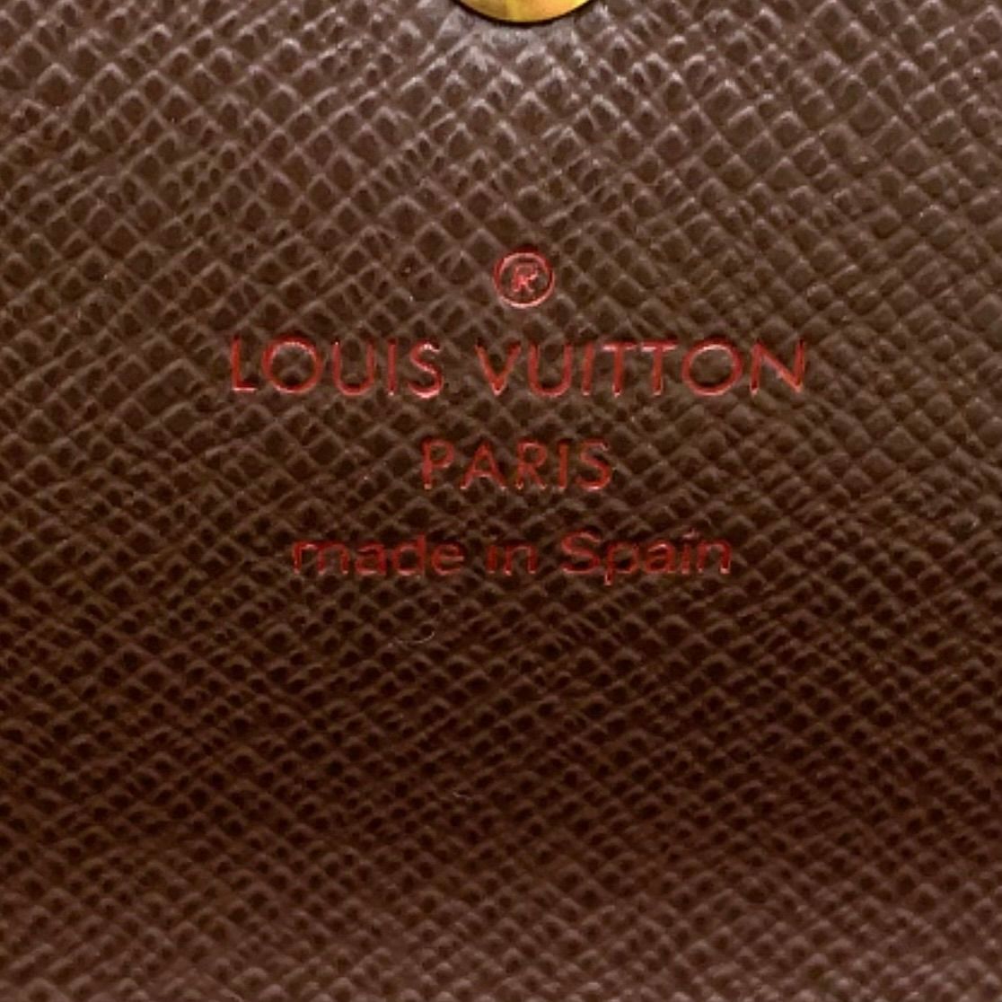 Louis Vuitton Portefeuille Sarah Damier Ebene Initials Leather Brown Bifold — view 4