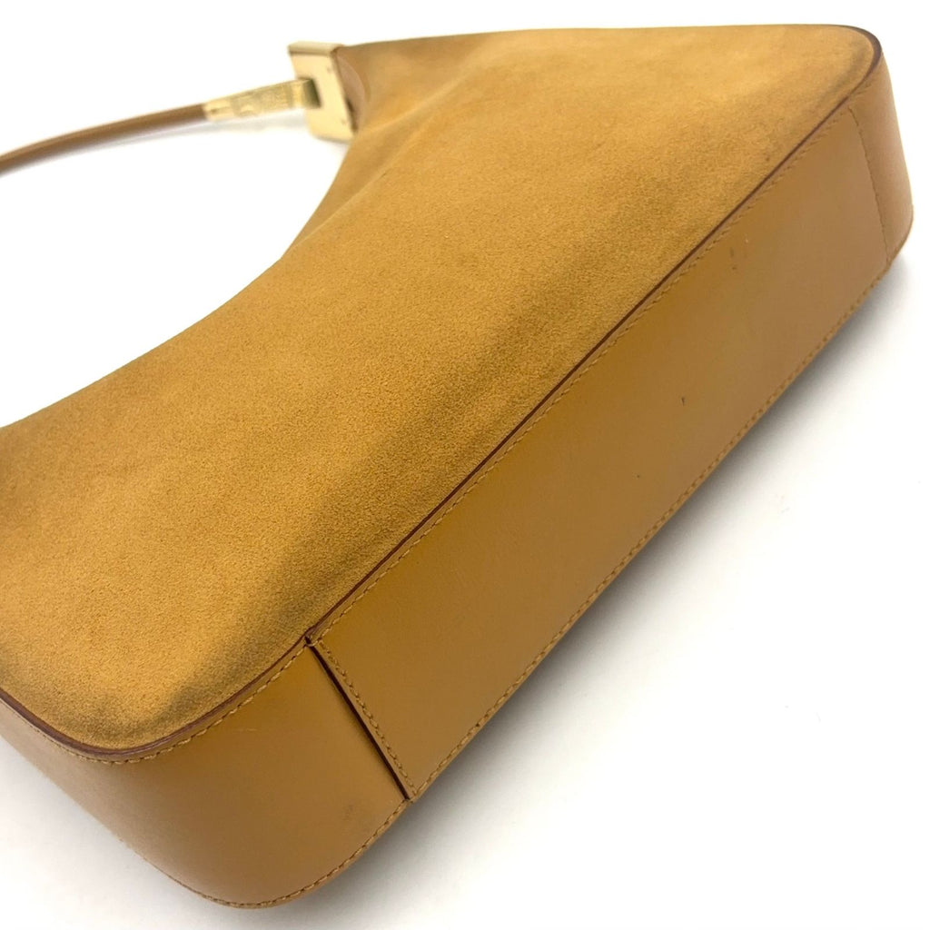 Gucci Suede Hobo Leather Light Brown Shoulder Bag Gold — view 6