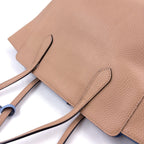 Gucci Swing Leather Beige Light Blue Tote Silver — view 7