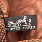 Hermes Her Line MM Nylon Canvas Brown Tote Silver — view 4