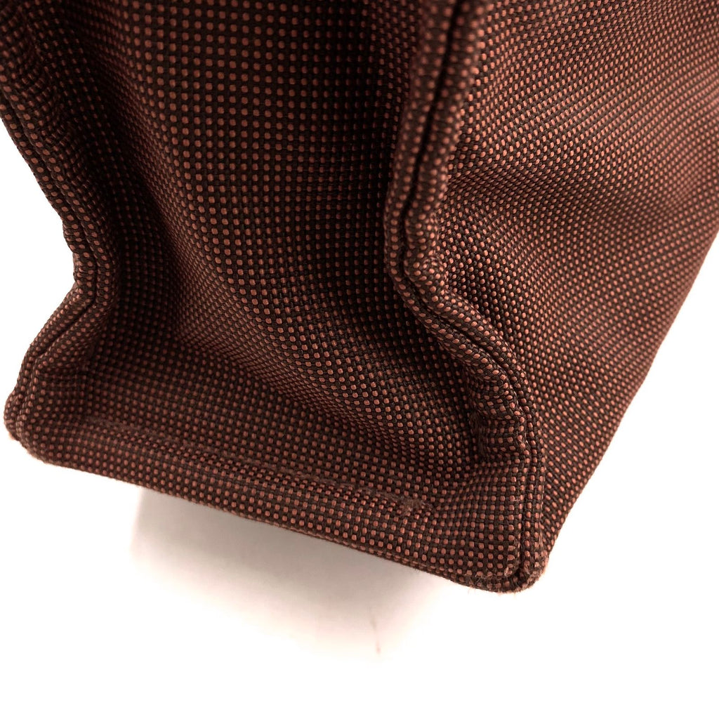 Hermes Her Line MM Nylon Canvas Brown Tote Silver — view 8