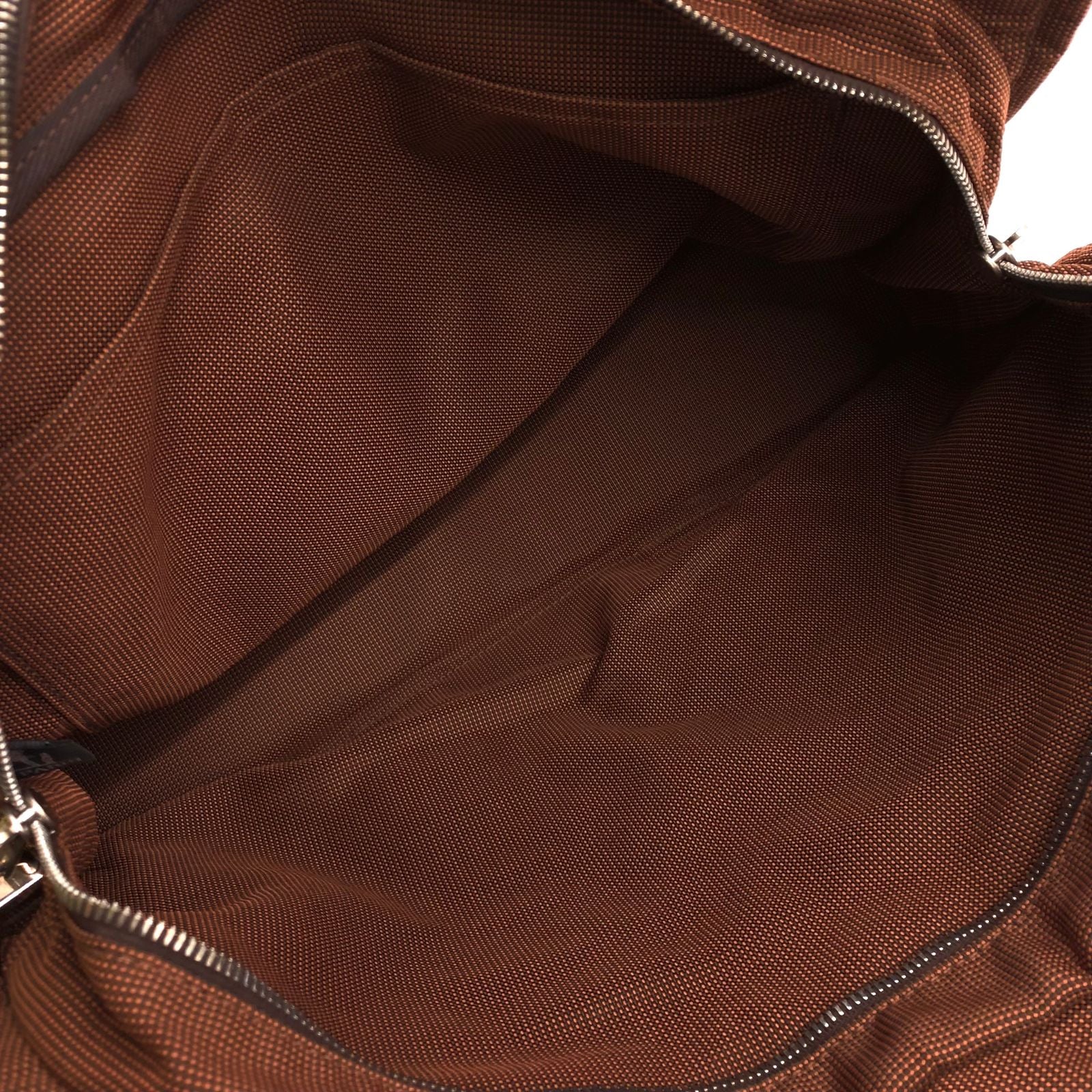 Hermes Her Line MM Nylon Canvas Brown Tote Silver — view 3